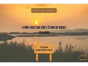Terrain constructible avec vue sur l'étang de Bages