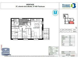 Location Appartement 3 pièces 60m² TOULOUSE 31400