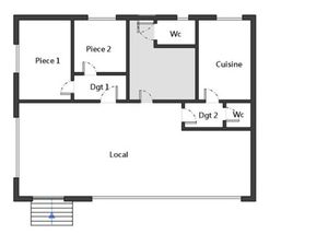 74 m2 à transformer en appartement + cave de 21 m2
