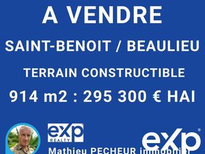 SAINT-BENOIT / TERRAIN CONSTRUCTIBLE 914 m2