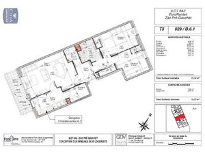 Appartement à louer 3 pièces 75.18 m² - Nantes (44) - 1 080€