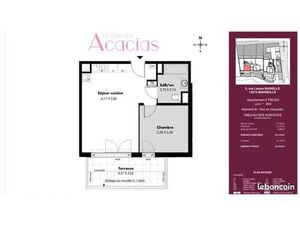 T2 43m2 st Jérôme sur plan