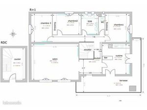 Appartement T4 130 m² avec terrasse 30 m² et jardin 80 m²