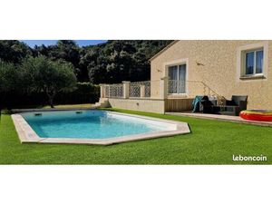 Maison plain-pied 3 ch. + piscine au calme proche Nîmes