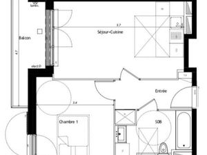 Location pour un an 42m2 saclay bourg