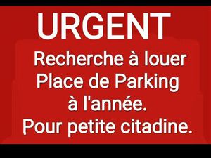 Recherche place de Parking