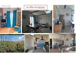 Barzan/ Gîte deux chambres 67 m² jardin  parking   loyer 500 euros à partir de janvier 202