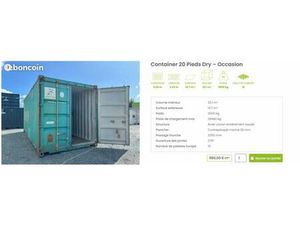 Contenaire stockage 14.7m²