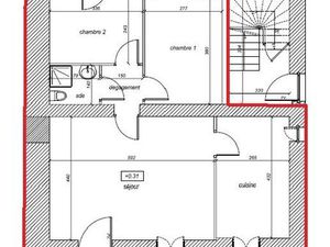 Appartement`T3 Rdc au calme  avec cour et parking. Auray