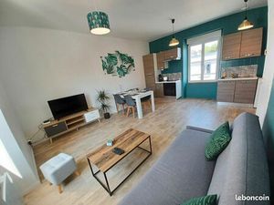 Loue T3 meublé de 50m2   2 chambres  machine à laver + place de Parking privée au pied de 