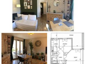 A louer – Appartement meublé  49 5m²  2 pièces  Plan de Troux