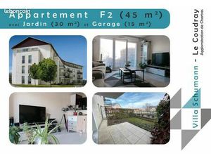 Appartement 45 m2 T2 + Jardin + Garage - (Disponible le 1er mars)