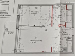 Appartement 2 pièces 41 m²