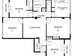 Grand T5 de 93 m² – 4 chambres – Location longue durée - Place Alexandre Moret