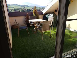 Douvaine – T3 Dernier Étage avec 2 Terrasses Tropéziennes (26 m²) – Vue Dégagée – 100 m² a