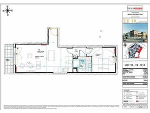 Appartement 2 pièces 52 m²