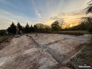 Terrain avec fondations coulées sur Flaujac Poujols