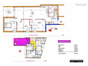 Appartement 4 pièces 87 m²