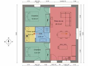 Maison 3 pièces 55 m²