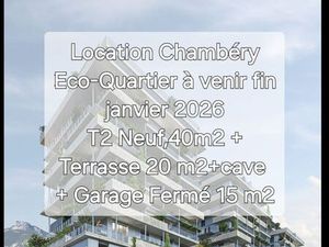 T2 neuf éco quartier Chambéry 850e garage 100e