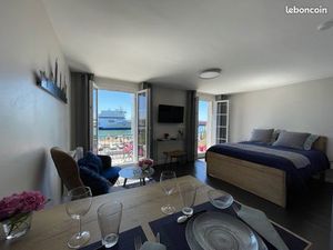Studio meublé avec balcon vue mer
