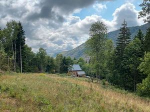 Maison autonome en pleine forêt