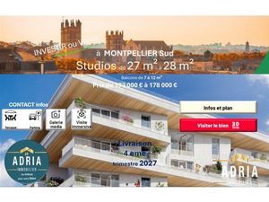 en vente Appartement 28 m² – 173 000 € |Montpellier