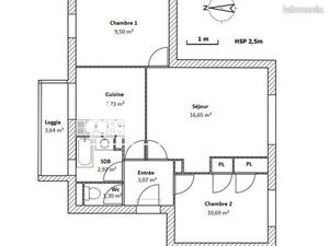 Appartement 3 pièces 51 m²