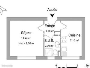 Appartement 1 pièce 23 m²