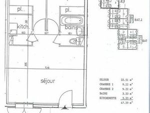 Appartement 3 pièces 47 m²