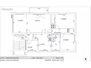 Sans frais d'agence - Appartement de type 3 (transformable en T4) à rénover - Talence