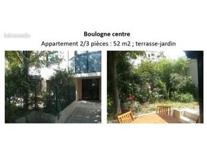Appartement Boulogne centre 52m2 - jardin