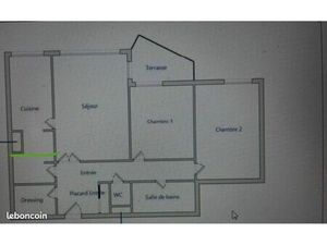 Loue appartement 70m2 bien situé terrasse parking