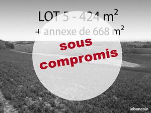 Terrain constructible de 424 m² + Annexe de 668 m² à l’Isle Jourdain 32600