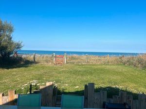 Maison 2 pièces face à la mer – 45 m² – Terrain 600 m² – 2 terrasses