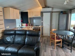 ◊ Mobil-home prêt à vivre toute l’année – Parquet neuf – Terrasse fermée – Clim – Camping 