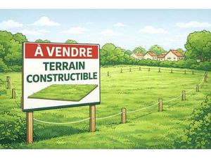 Terrain constructible viabilisé à vendre