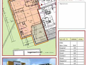 A vendre T3 moderne de 65m² avec terrasse et parking souterrain