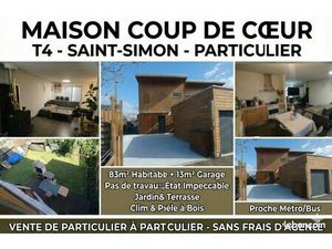 F4 84m² - Saint-Simon - Maison ossature bois récente - Jardin & Garage - Sans frais d'agen