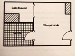 Studette ou bureau en souplex pour pied à terre ou étudiant