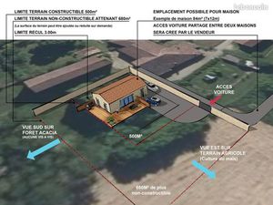 TERRAIN CONSTRUCTIBLE VIABILISE - LIBRE CONSTRUCTEUR – PAISIBLE – arbres - Entouré d'arbre