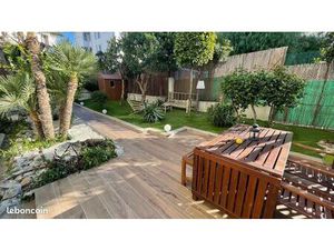 Rare à la vente : F3 rénové avec grand jardin privé au Mont Boron  à 2 pas de la mer