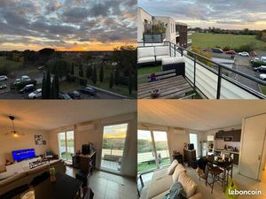 Coup de cœur Superbe grand T3 lumineux avec terrasse  dernier étage  calme Launaguet