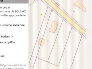 Vend terrain constructible 3400m² LOULAY 17330