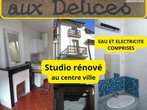 Studio meublé au centre ville. Eau et électricité incluses (forfait)