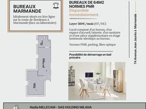 Local professionnel 64m² à Marmande (Route de Bordeaux)