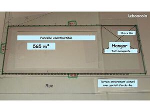 Terrain avec Hangar métallique