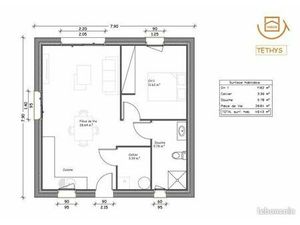 Maison 3 pièces 49 m²