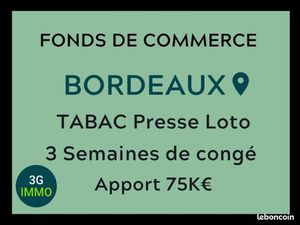 Fonds de commerce tabac Bordeaux