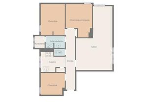 Bel appartement 2 chambres avec bureau